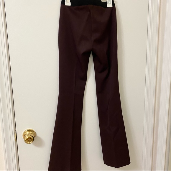 Helmut Lang cropped flare rib legging Wine color♥️ - Picture 4 of 7